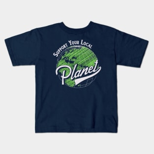 Support Your Local Planet Retro Kids T-Shirt